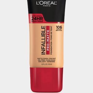 🆕🧴L'Oreal InfalliblePro Matte Foundation #106, Sun Beige